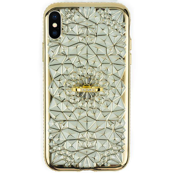 Abstract Ring Case Gold Iphone 10/X/XS