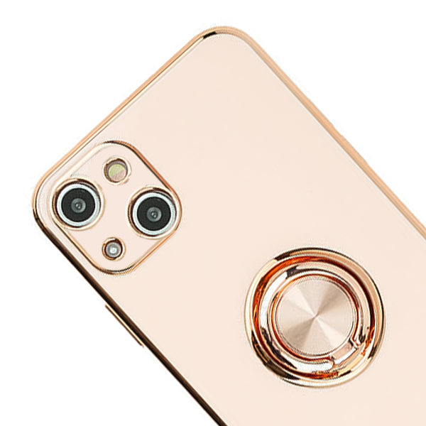 Free Air Ring Light Pink Chrome Case Iphone 13 Mini