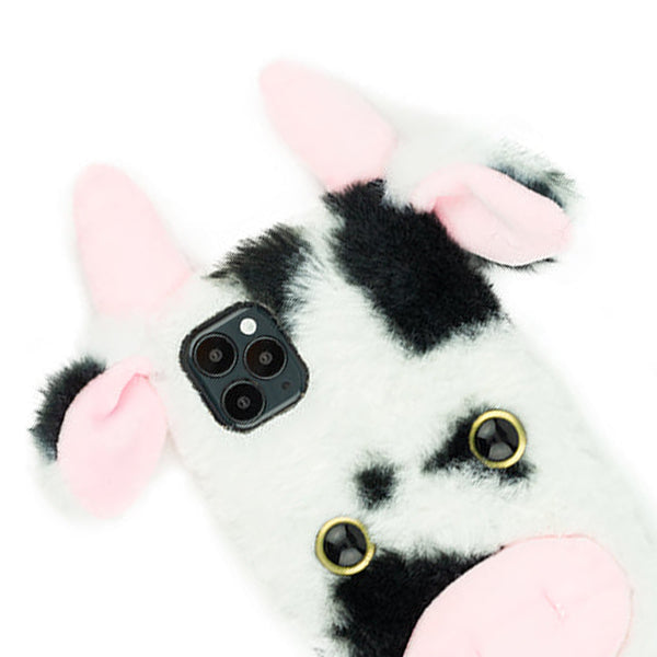 Cow Black White Fur Case  Iphone 13 Mini