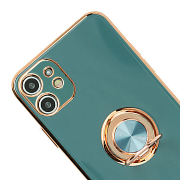 Free Air Ring Dark Green Chrome Case Iphone 12 Mini