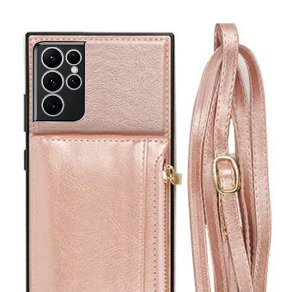 Crossbody Pouch Rose Gold Case Samsung S22 Ultra