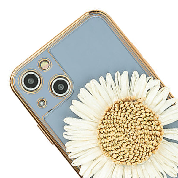 Free Air SunFlower 3D Case Blue Iphone 13