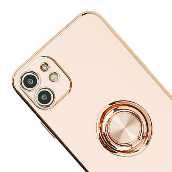 Free Air Ring Light Pink Chrome Case Iphone 12 Mini