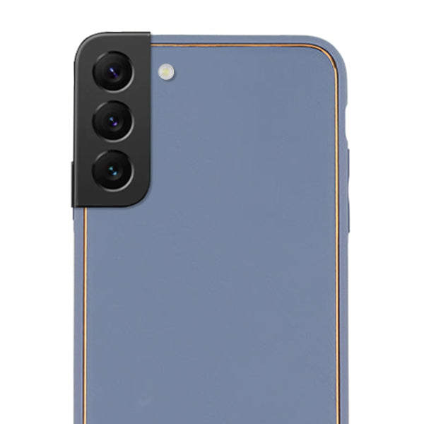 Leather Style Purple Gold Case Samsung S22