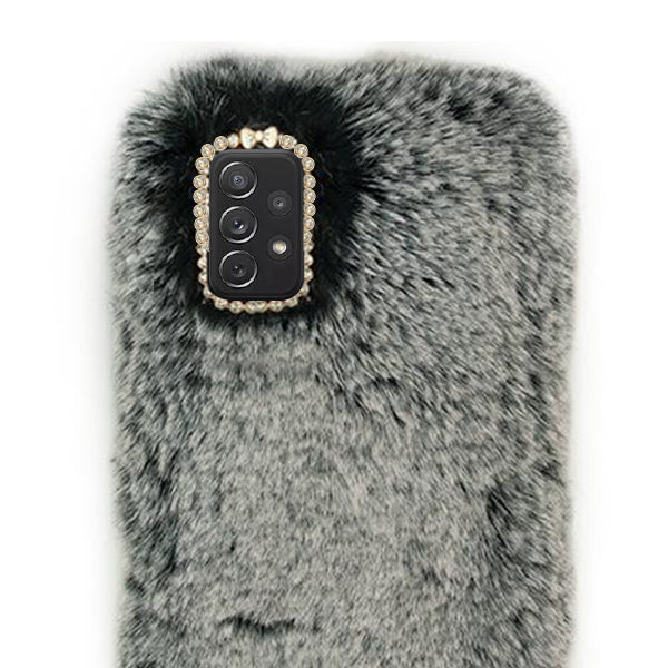 Fur Case Grey Samsung A72 5G