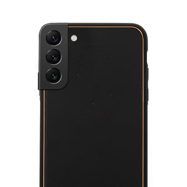 Leather Style Black Gold Case Samsung S22
