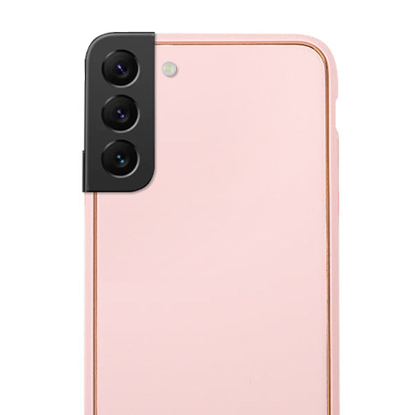 Leather Style Light Pink Gold Case Samsung S22