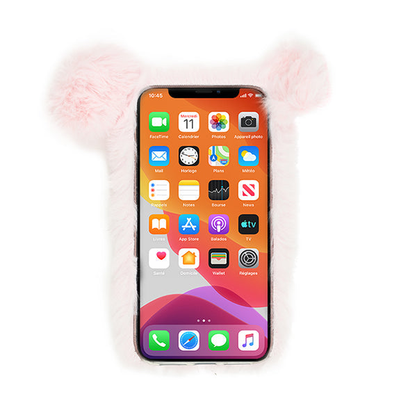 Pink Pig Fur Case Iphone 13 Pro Max