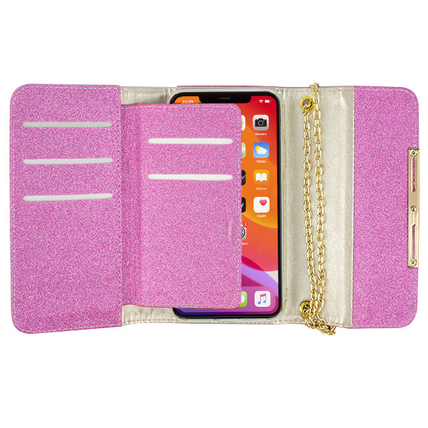 Glitter Detachable Purse Hot Pink Iphone 11