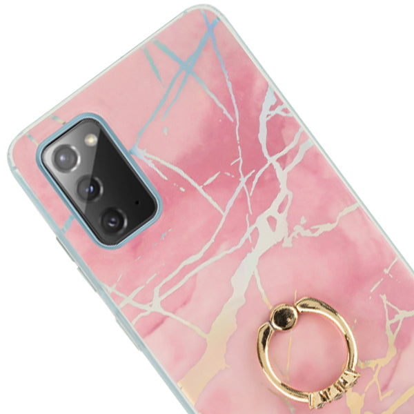 Marble Pink Ring Case Samsung Note 20