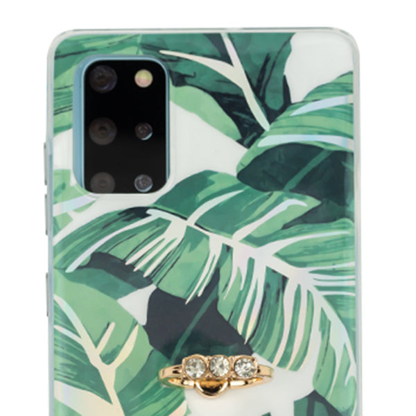 Green Leaves Ring Holder Case Samsung S20 Plus