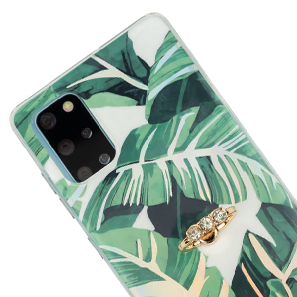 Green Leaves Ring Holder Case Samsung S20 Plus