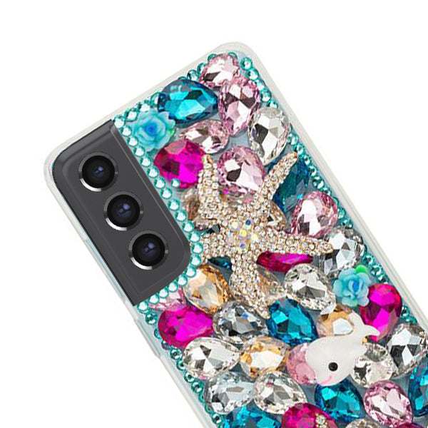 Handmade Seashells Bling Case Samsung S21 FE