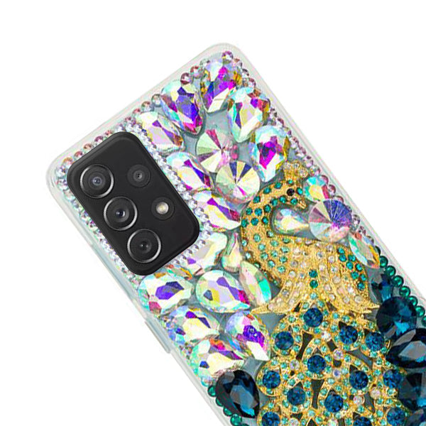 Handmade Peacock Bling Case Samsung A72 5G