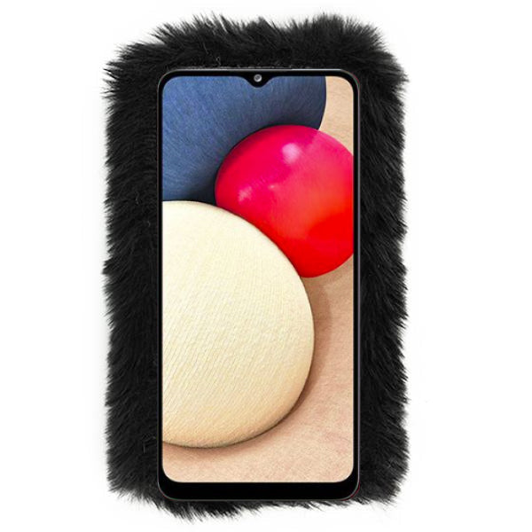 Fur Case Black Samsung A12