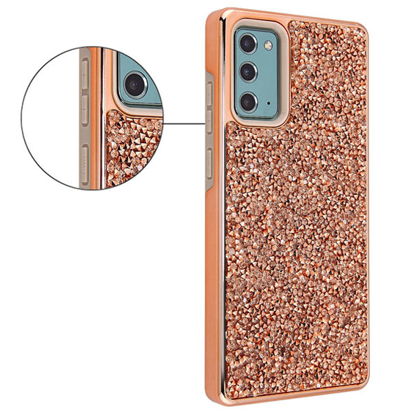 Hybrid Bling Rose Gold Case Samsung Note 20