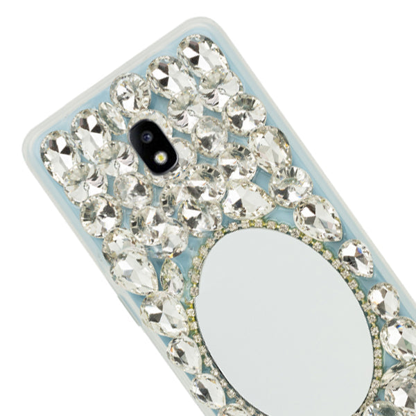 Handmade Bling Mirror Silver Case Samsung J7 2018