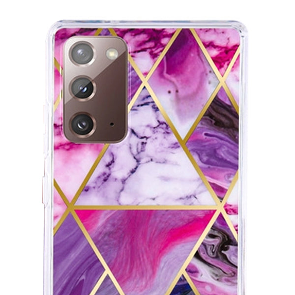 Marble Purple Shaped Hybrid Case Samsung Note 20