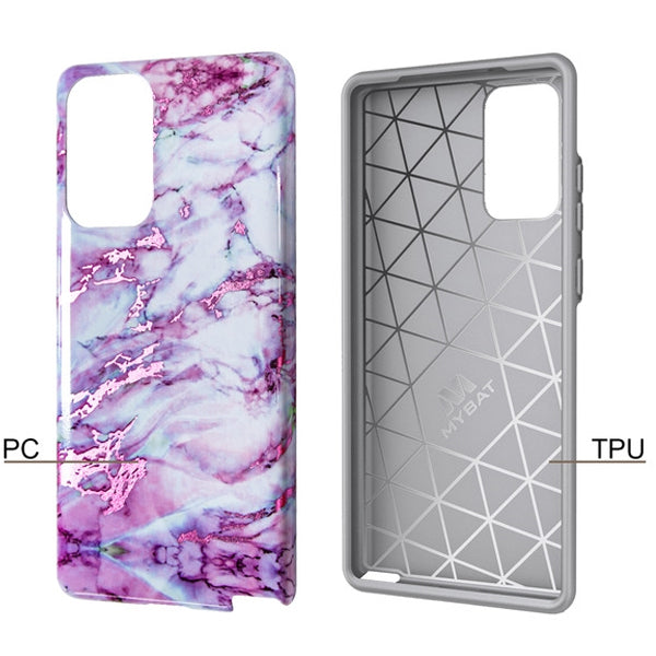 Marble Purple Silver Hybrid Case Samsung Note 20