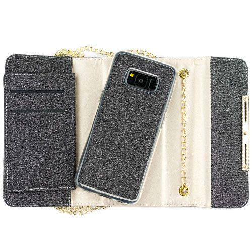 Detachable Purse Black Note 8 - Bling Cases.com