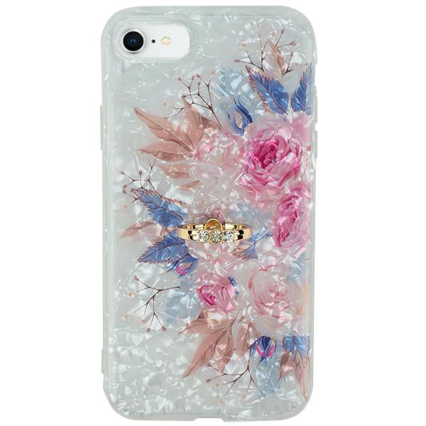 Flowers Pink Blue Ring Skin Iphone 7/8 SE 2020