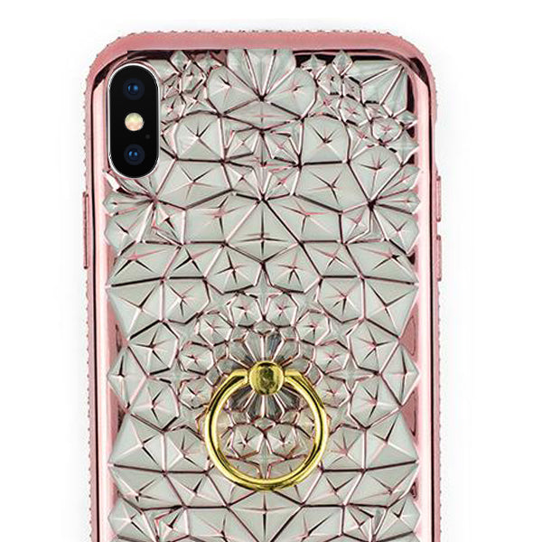 Abstract Ring Case Rose Gold Iphone XS MAX