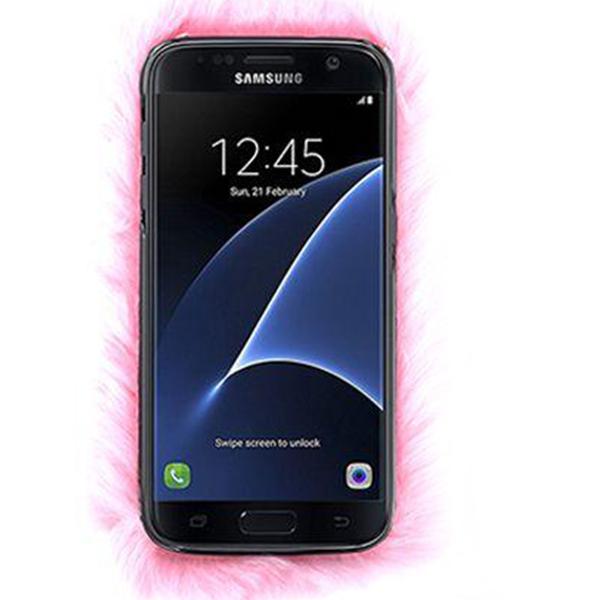 Fur Case Light PInk Samsung S7