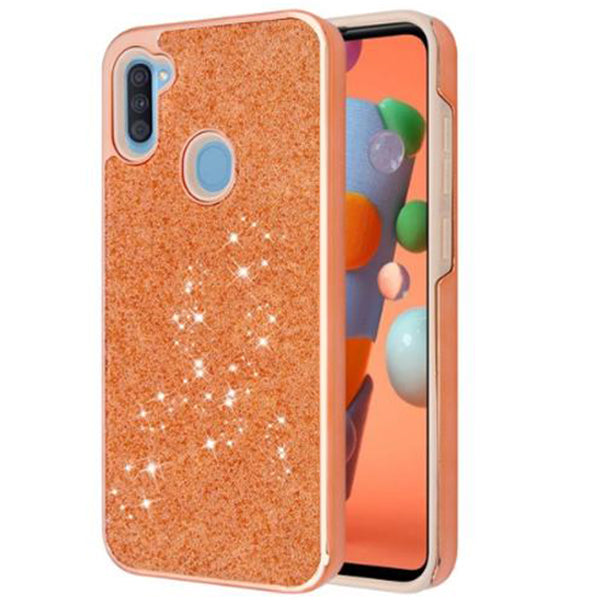 Hybrid Bling Case Rose Gold Samsun A11