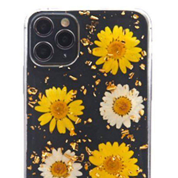 Real Flowers Yellow Flake Case IPhone 12/12 Pro