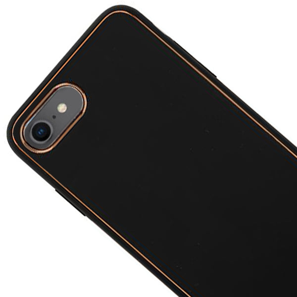 Leather Style Black Gold Case Iphone 7/8 SE 2020