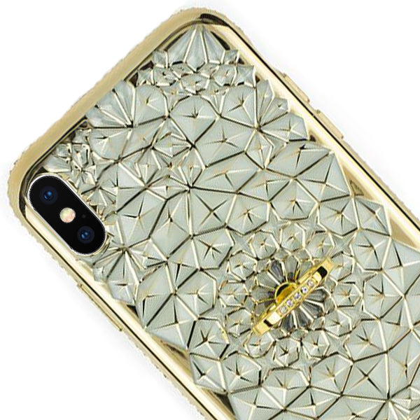 Abstract Ring Case Gold Iphone 10/X/XS