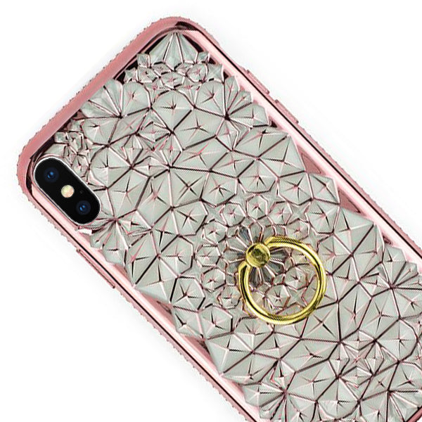 Abstract Ring Case Rose Gold Iphone 10/X/XS