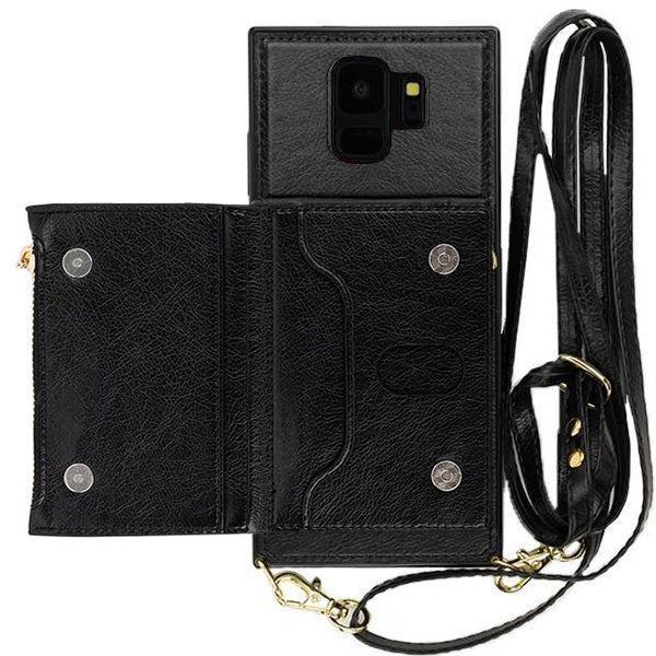 Crossbody Pouch Black Case Samsung S9 Plus