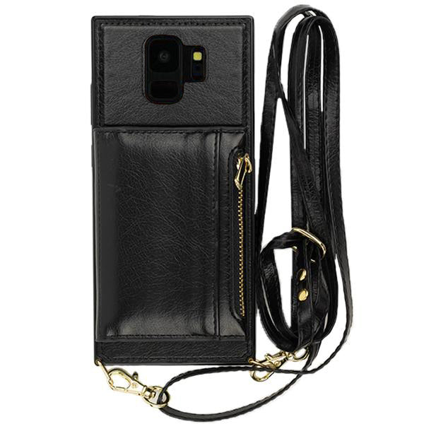 Crossbody Pouch Black Case Samsung S9 Plus