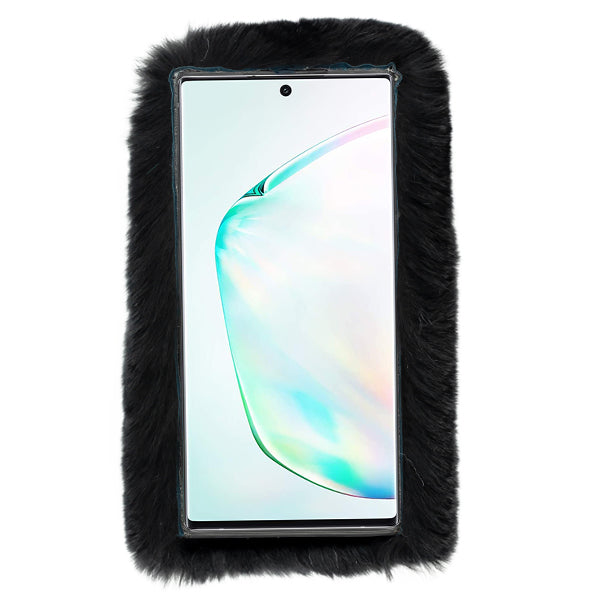 Fur Case Black Samsung Note 10 Plus