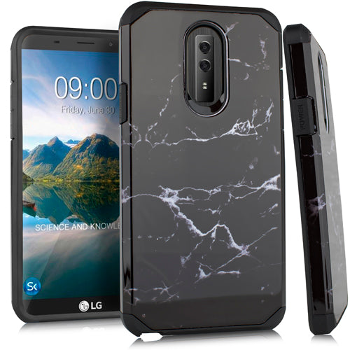 Marble Black Case Lg Stylo 4 - Bling Cases.com