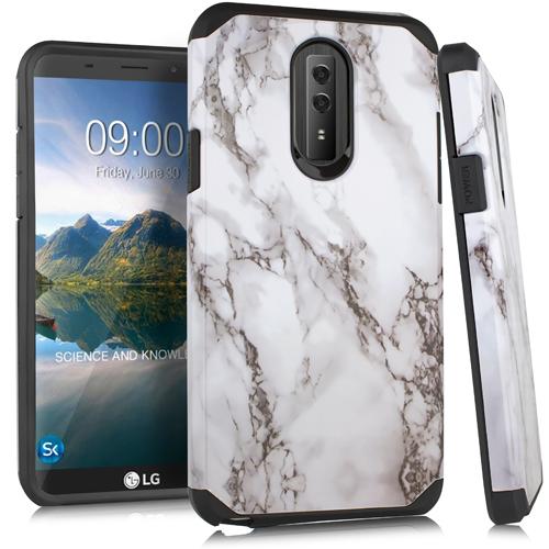 Marble White Case Lg Stylo 4 - Bling Cases.com