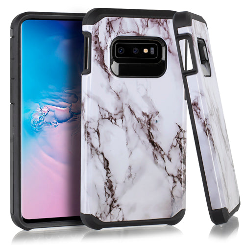 Marble Hybrid White Samsung S10E - Bling Cases.com