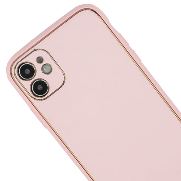 Leather Style  Light Pink Gold Case Iphone 12 Mini