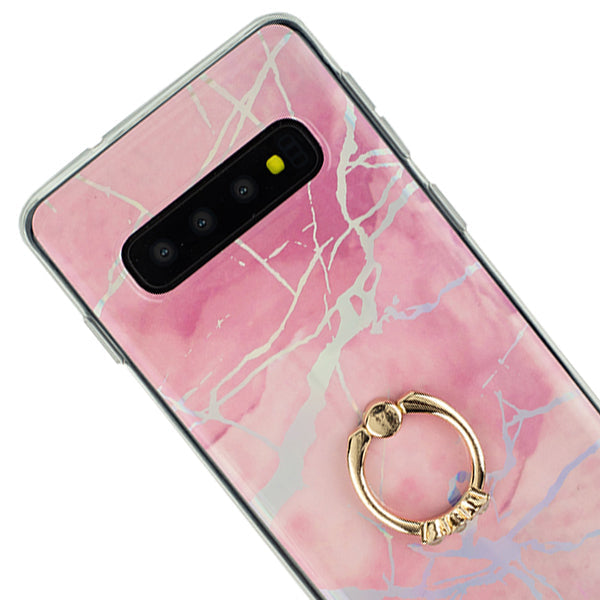 Marble Pink Ring Case Samsung S10 Plus