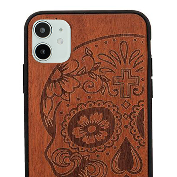 Skull Real Wood Iphone 11