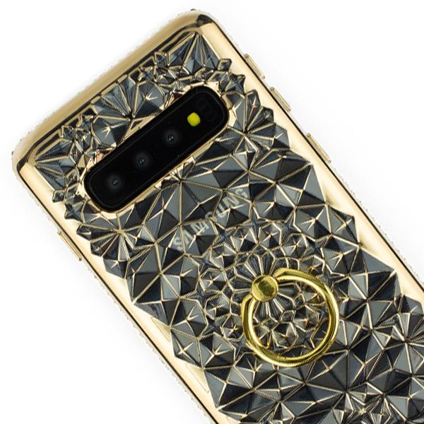 Abstract Ring Case Gold Samsung S10 Plus