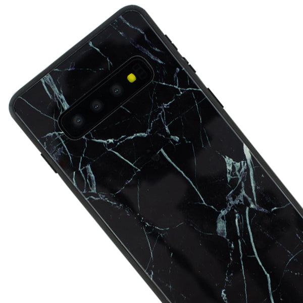 Square Marble Black Samsung S10 Plus