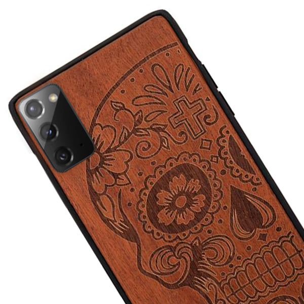 Real Wood Skull Samsung Note 20