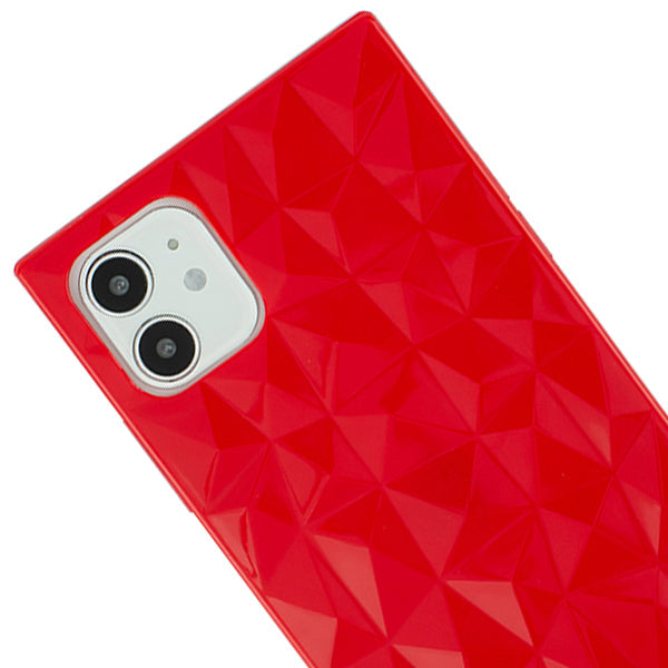 Square Box Triangle Tpu Skin Red Case Iphone 12 Mini