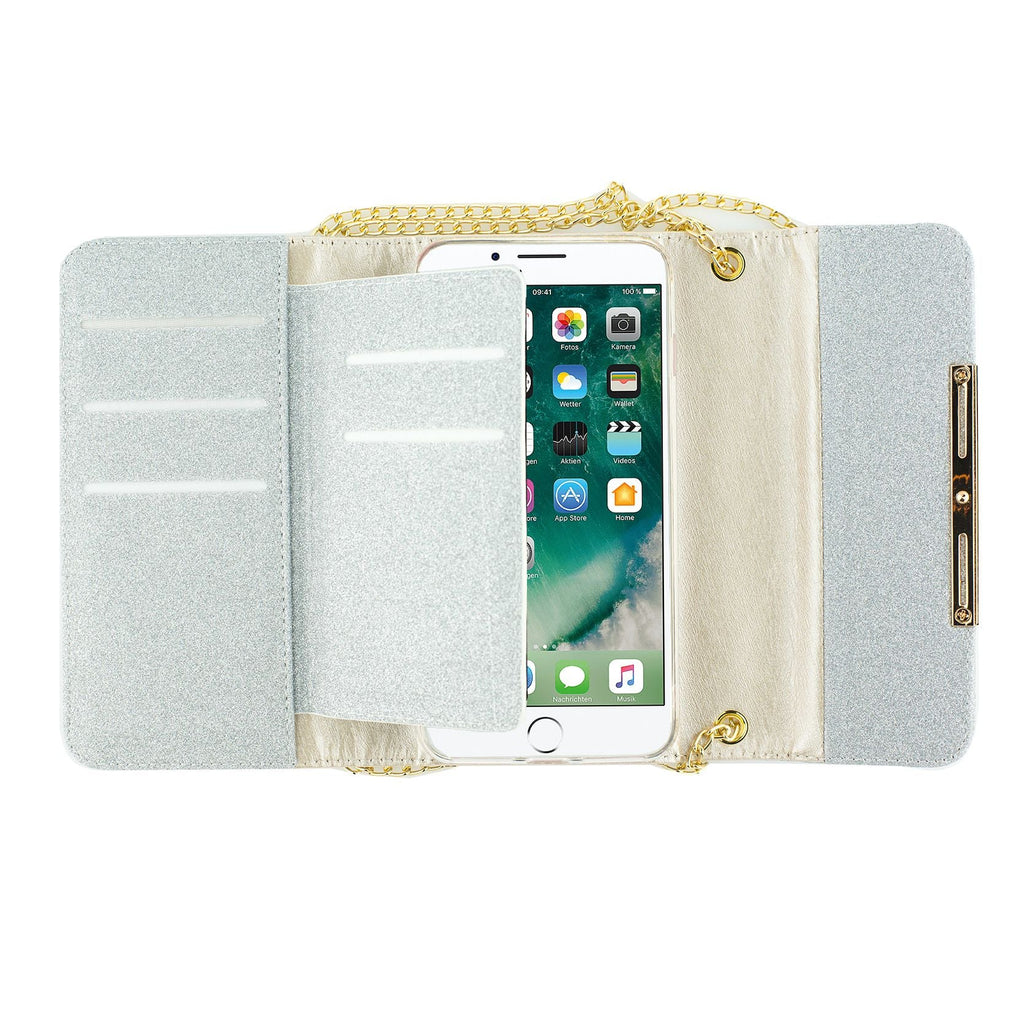 Detachable Purse Silver Iphone 7/8 Plus - Bling Cases.com