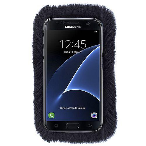 Fur Case Black Samsung S7