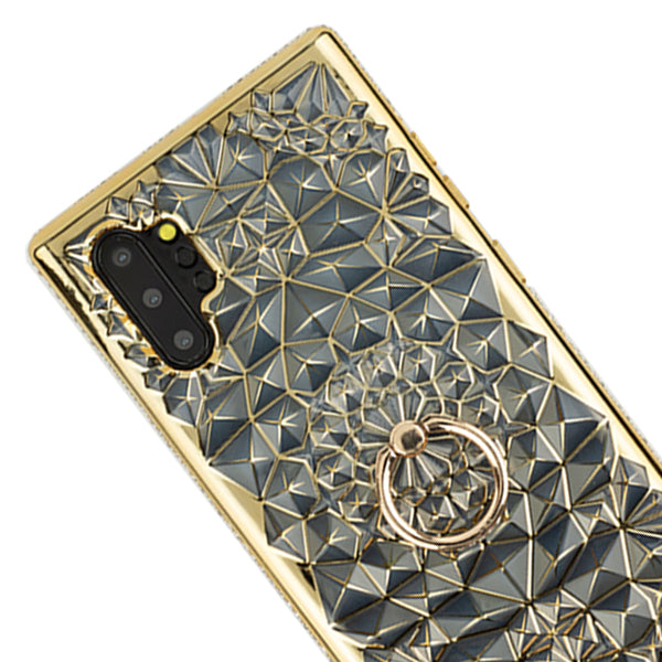 Abstract Ring Case Gold Samsung Note 10 Plus