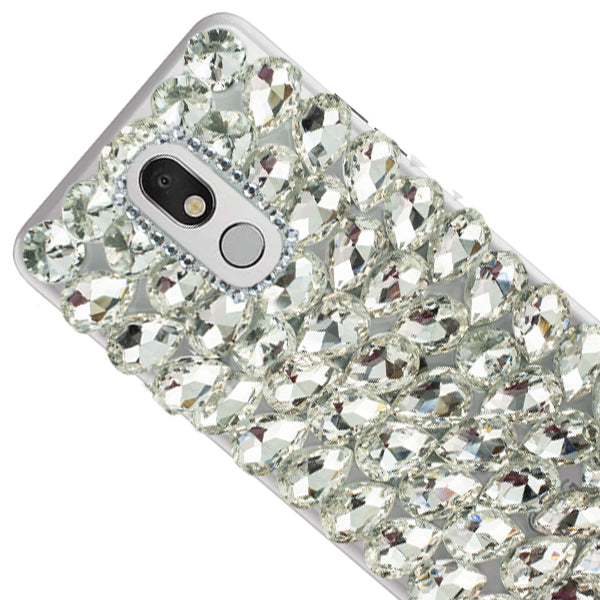 Handmade Silver Bling Case LG Stylo 4