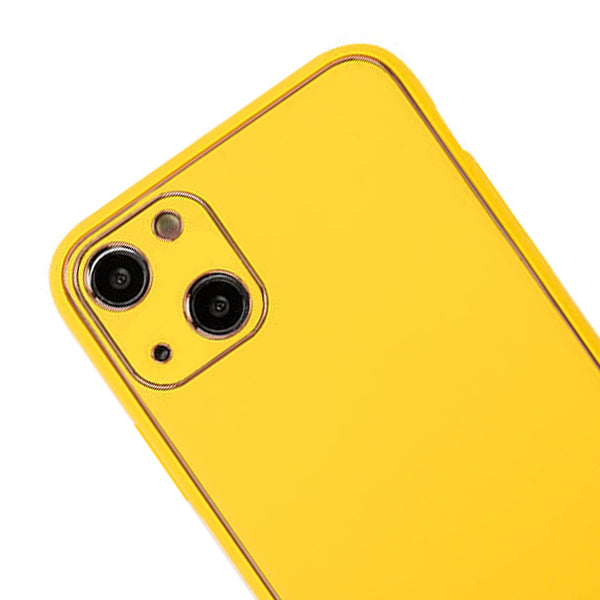 Leather Style Yellow Gold Case IPhone 13 Mini